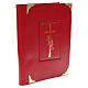 Weekday and festive lectionary cover in red real leather IHS s3