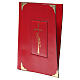 Festive weekday lectionary cover red leather Cross IHS s2