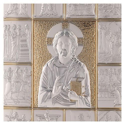 Einband des Christus-Lektionars mit zweifarbigen Szenen und Evangelisten 2