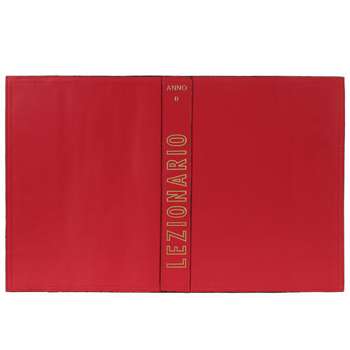 Red lectionary cover, real leather, year B, golden print 1