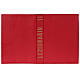 Lectionary cover for odd year volume, red leather, golden print s1