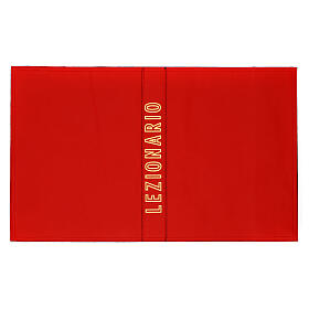 Capa lecionário couro verdadeiro vermelho lombada letras douradas