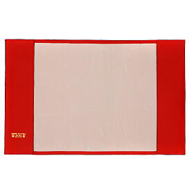 Year A lectionary cover in real red leather with gold lettering