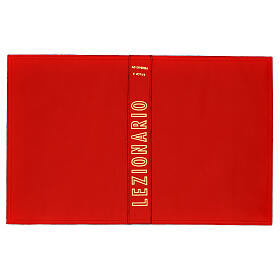 Couverture lectionnaire "Ad Diversa e Votive" cuir véritable rouge