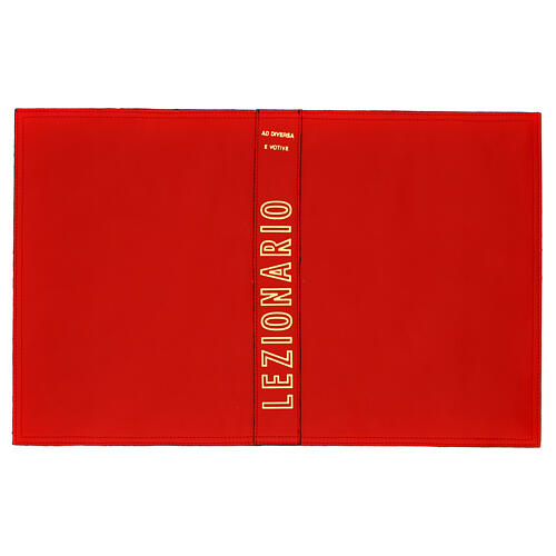 Couverture lectionnaire "Ad Diversa e Votive" cuir véritable rouge 1