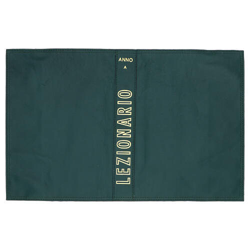 Custodia lezionario Anno A vera pelle verde 1