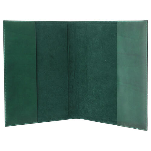 Funda leccionario cuero relieve verde 4 Evangelistas 5