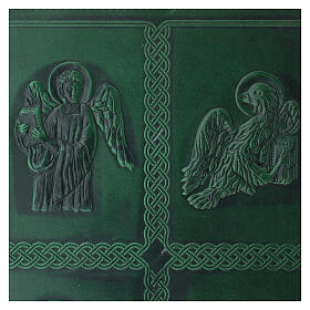 Copri lezionario pelle rilievo verde 4 evangelisti