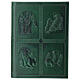 Copri lezionario pelle rilievo verde 4 evangelisti s1