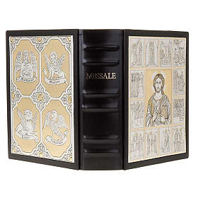 Custodie per messali e benedizionali: Copertina Messale con doppia placca Cristo Pantocratore