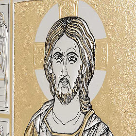 Custodie per messali e benedizionali: Copertina Messale con doppia placca Cristo Pantocratore