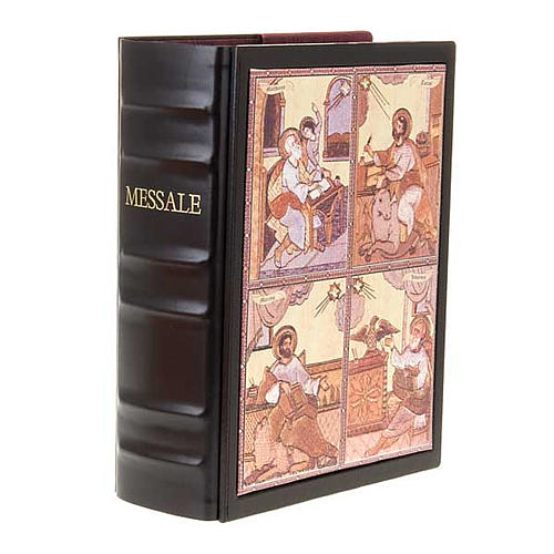 Leather and fabric Roman Missal book cover 3