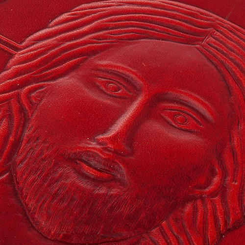 Capa de Missal couro verdadeiro Pantocrator vermelho 3