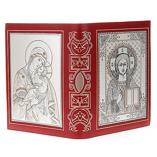Capa para Missal couro verdadeiro ícone prata 7