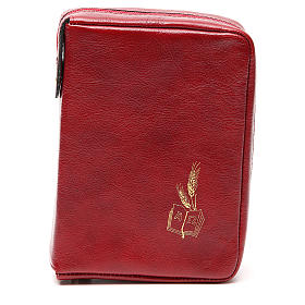 Custodie per lezionari: Custodia Messale Quotidiano pelle rossa Alfa Omega