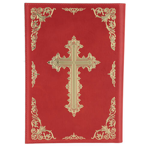 Roter Gebetbuch-Einband fűr Messbuch aus Echtleder, III. Ausgabe 2