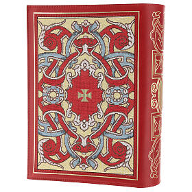 Missal cover III edition in red leather and fabric