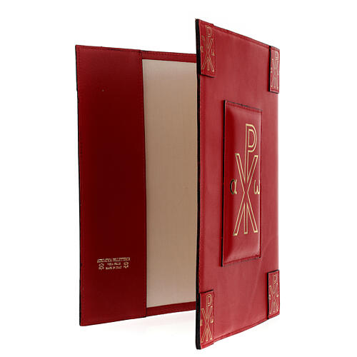 Couverture cuir véritable rouge pour Missel Romain III ÉDITION Chi-Rho 4