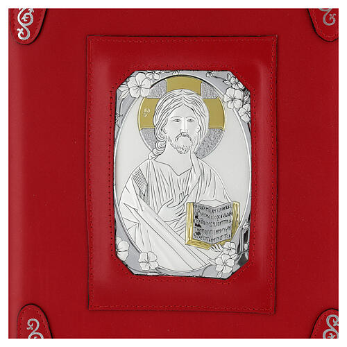 Couverture cuir rouge Jésus pour Missel Romain III ÉDITION 2