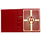 Missal cover III Vatican edition red with Alpha Omega print in real leather s3