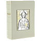 Messbuch-Einband (III. Ausgabe) aus elfenbeinfarbenem Leder mit Bilaminat-Platte und Christus Pantokrator s1