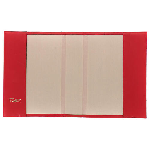 Einband fűr rőmisches Messbuch (III. Ausgabe) aus rotem Echtleder mit Christus Pantokrator 6