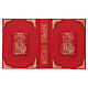Einband fűr rőmisches Messbuch (III. Ausgabe) aus rotem Echtleder mit Christus Pantokrator s1