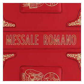 Couverture Missel Romain III édition Christ Pantocrator cuir véritable rouge