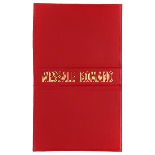 Einband fűr rőmisches Messbuch (III. Ausgabe) aus rotem Echtleder 1