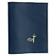 Third Edition Missal cover book cross blue faux leather 28x20 s1