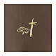 Capa Missal III edição livro cruz imitação de couro castanho s2