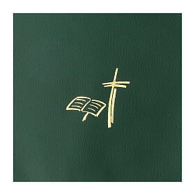Third Edition Missal cover book cross green faux leather 28x20