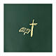 Third Edition Missal cover book cross green faux leather 28x20 s2
