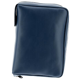 Messale Quotidiano San Paolo case in blue real leather 22x14.5 cm