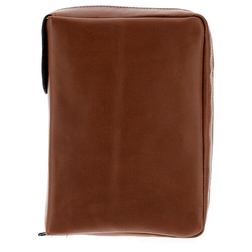 Messale Quotidiano San Paolo case in brown real leather 23x17.5 cm 1