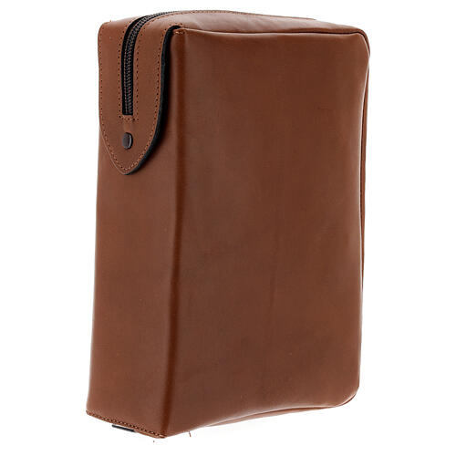 Messale Quotidiano San Paolo case in brown real leather 23x17.5 cm 2