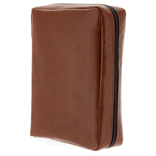 Messale Quotidiano San Paolo case in brown real leather 23x17.5 cm 3