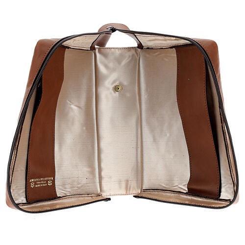Messale Quotidiano San Paolo case in brown real leather 23x17.5 cm 4