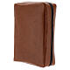 Messale Quotidiano San Paolo case in brown real leather 23x17.5 cm s3