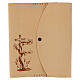 Custodia pirografata Messale III ed. cuoio croce e vite 25x20x5 cm s1