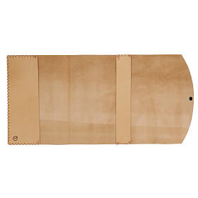 Housse en cuir pour Missel III édition décoration Tau de Saint François 25x20x5 cm