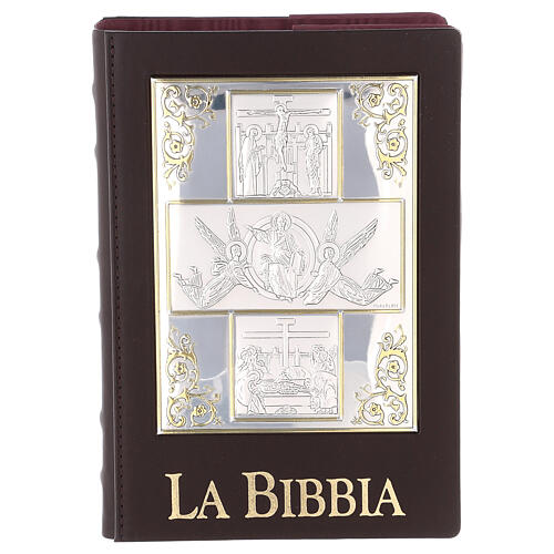 Bible cover with The Resurrection silver plated plate 1