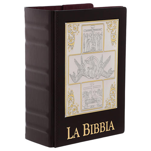 Bible cover with The Resurrection silver plated plate 3
