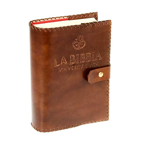 Copertina cuoio Bibbia Via Verità e Vita 1