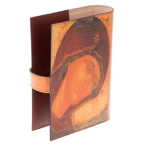 Cover for Jerusalem bible, real leather, Face of Mary 2