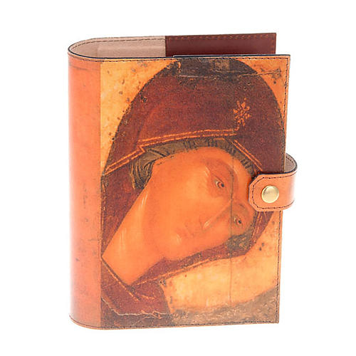 Cover for Jerusalem bible, real leather, Face of Mary 1