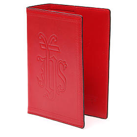 Copertina Bibbia Gerusalemme IHS pelle rossa