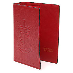 Couverture Bible Jérus. cuir rouge Ancre du Salut