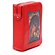 Roter Einband fűr die Bibel von Jerusalem mit Madonna von Kiko und Reißverschluss s4