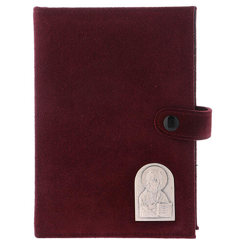 Funda Biblia Jerusalén cuero gamuzado burdeos 1